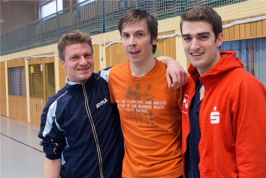 Die Finalisten des Pokal Finale: Dragan, Basti und Jakob